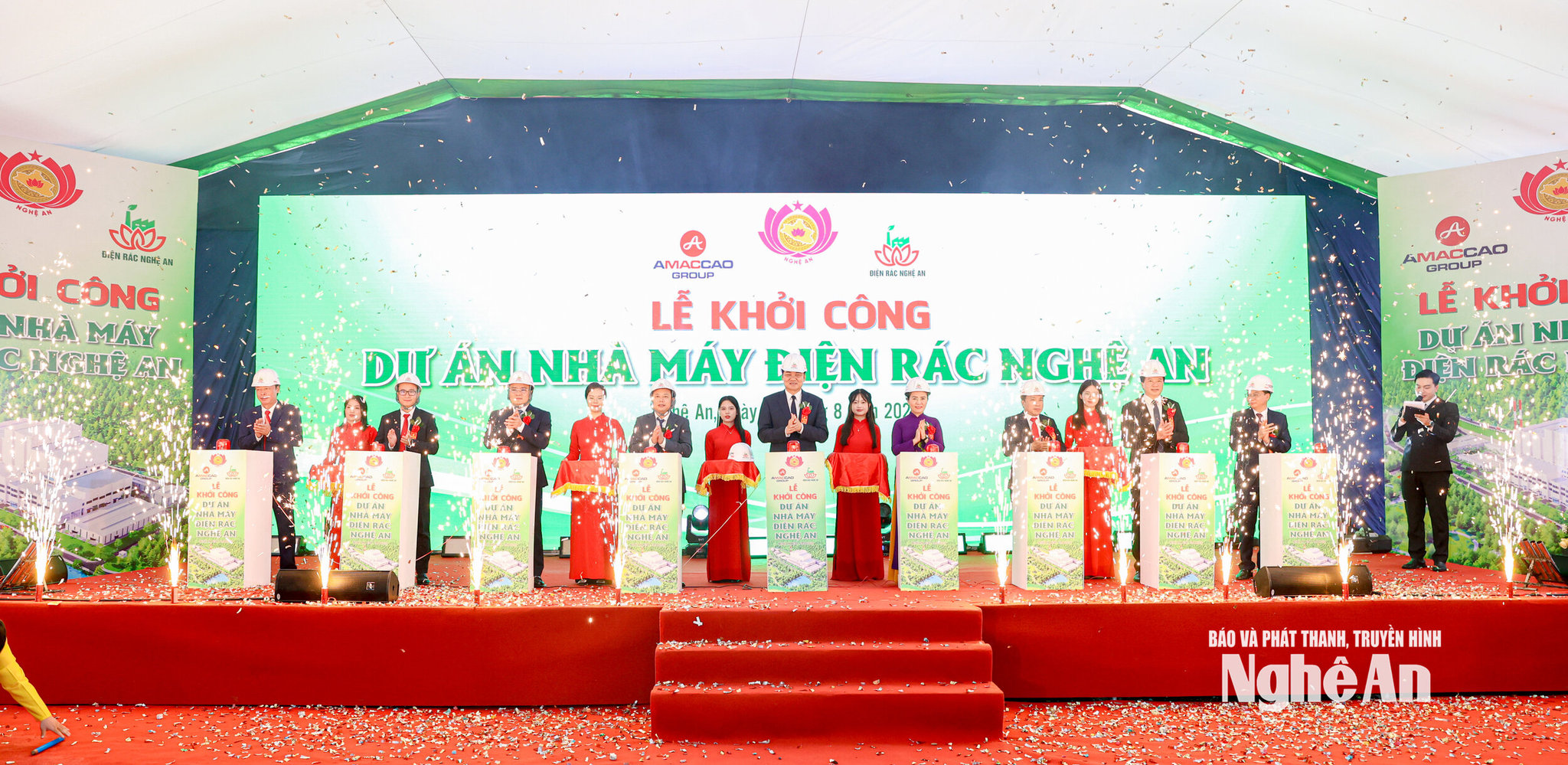 AMACCAO khởi công điện rác Nghệ An công nghệ cao quy mô lớn nhất miền Trung. Ảnh: PV