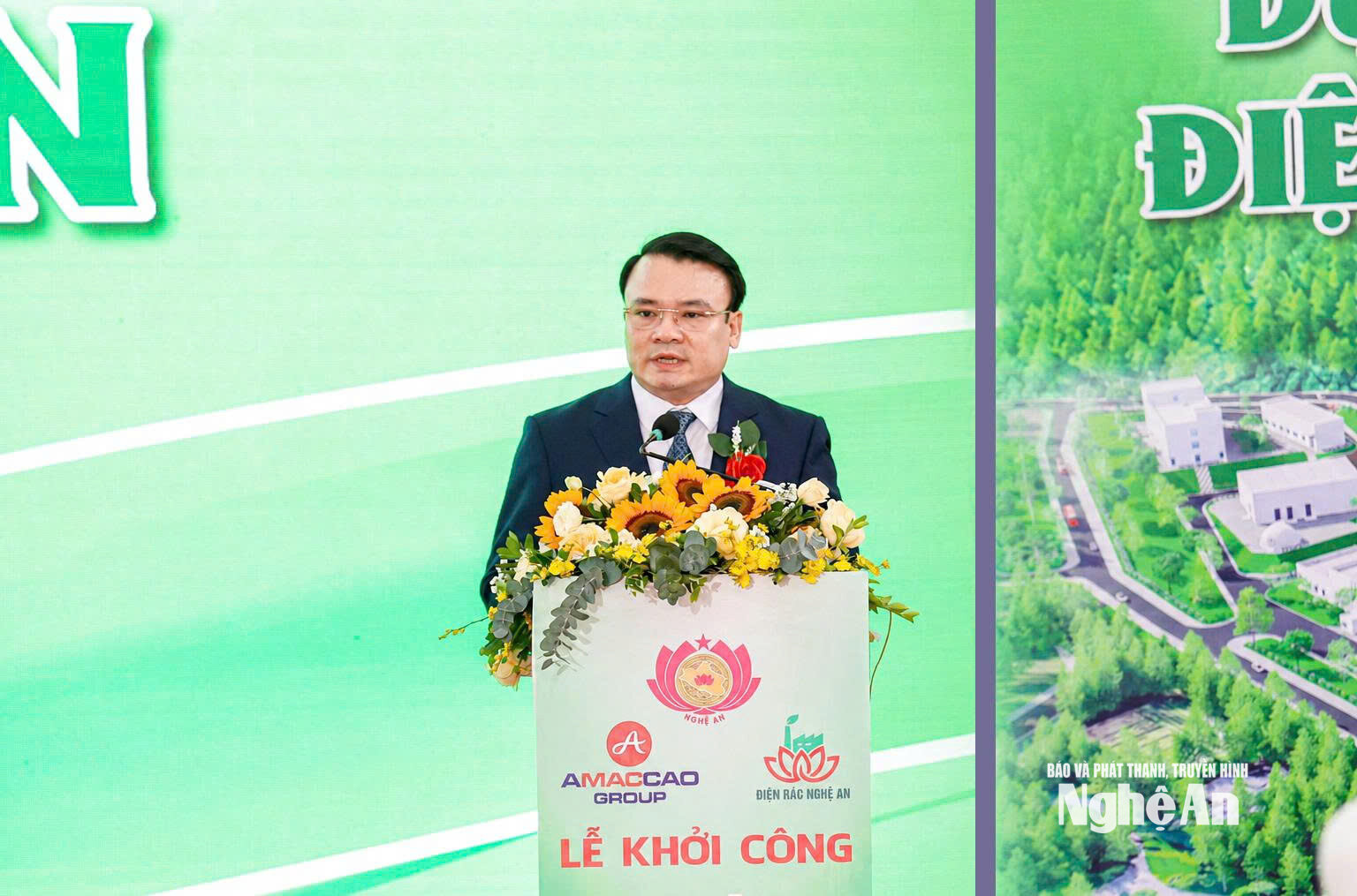Phó Chủ tịch UBND tỉnh Nghệ An gửi gắm kỳ vọng vào công trình điện rác quy mô lớn tại xứ Nghệ. Ảnh: Xuân Thái