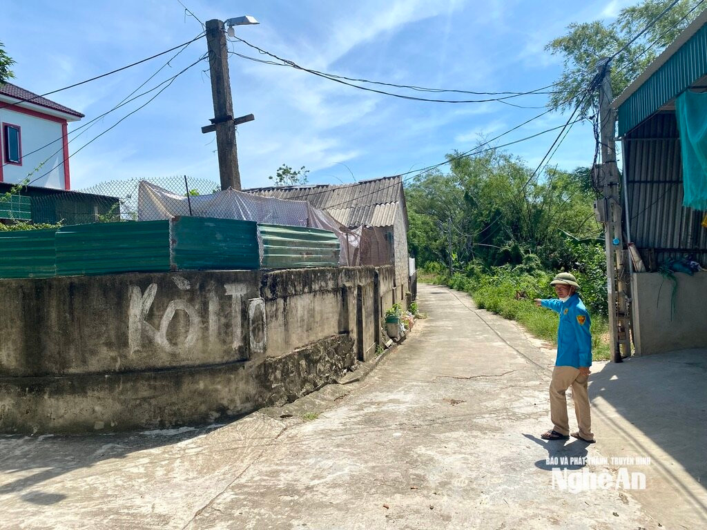 Vào mùa lũ nhiều xóm ngoài đê xã Thiên Nhẫn nước ngập ngang bờ rào. Ảnh Văn Trường