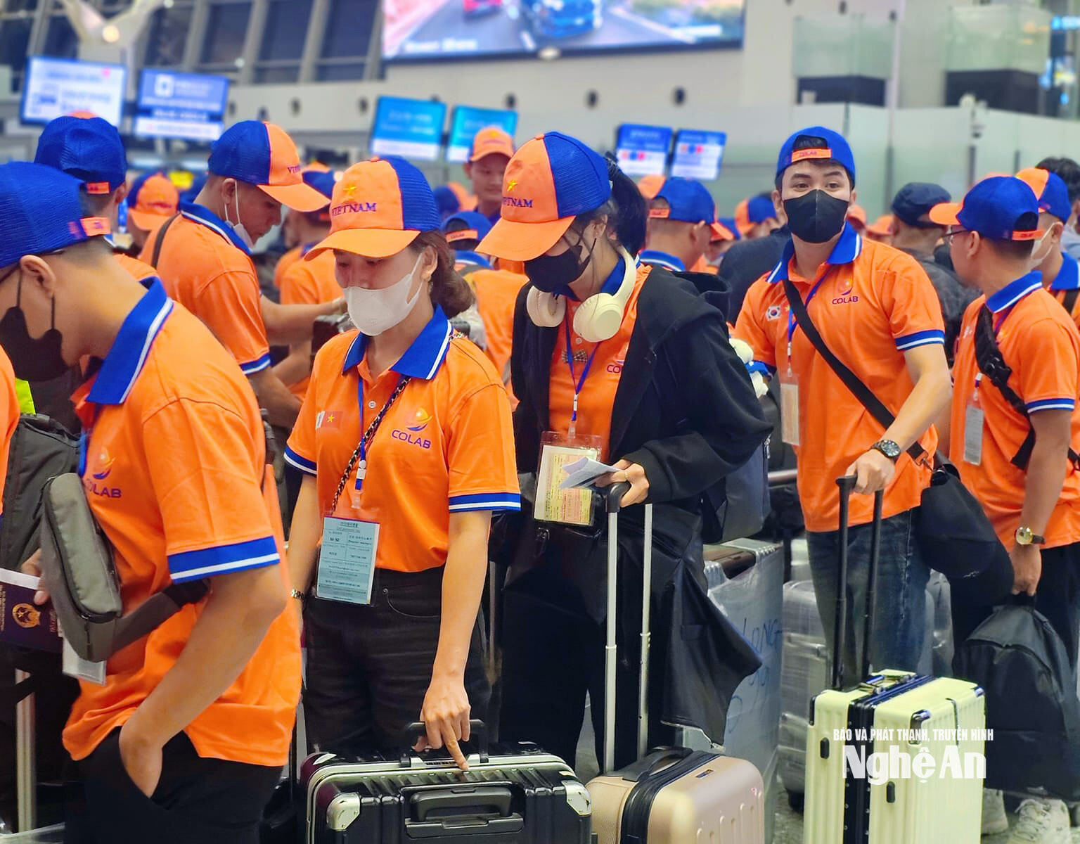 Lao động Nghệ An xuất cảnh xuất khẩu lao động tại Hàn Quốc. Ảnh: Trung tâm Dịch vụ việc làm Nghệ An