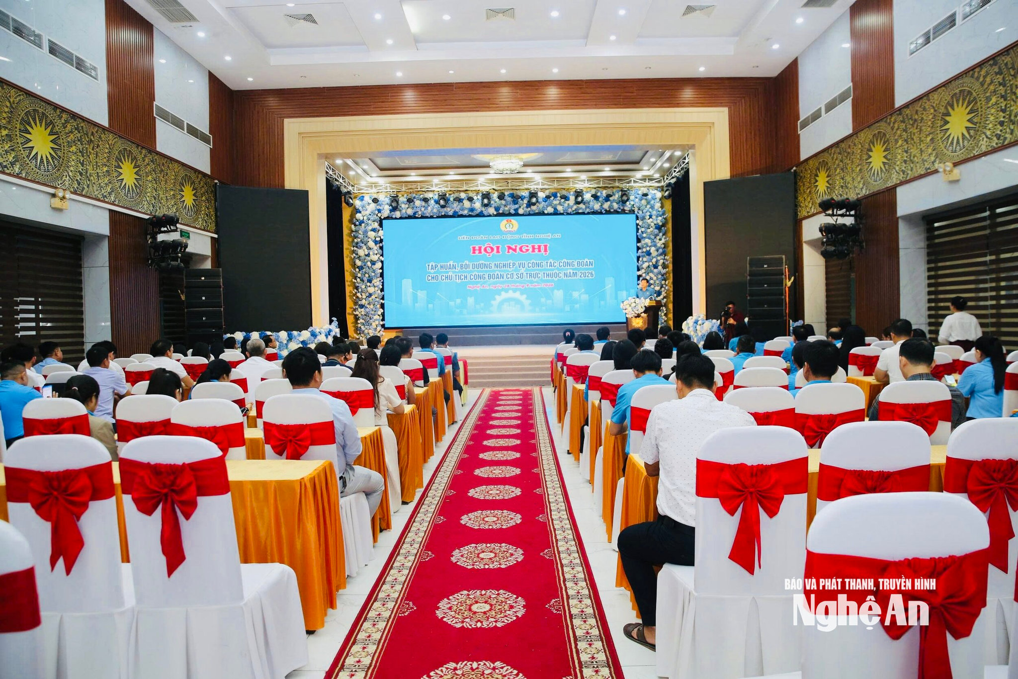 Toàn cảnh hội nghị tập huấn nghiệp vụ công tác công đoàn. Ảnh: Thanh Hà 