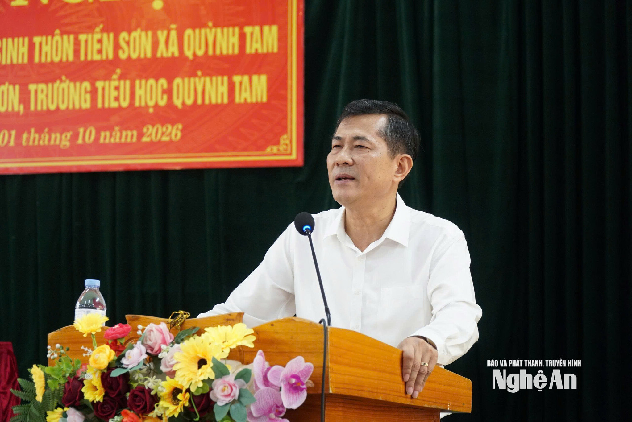 Đồng chí Thái Văn Thành - Phó Chủ tịch UBND tỉnh phát biểu tại hội nghị. Ảnh - Mỹ Hà