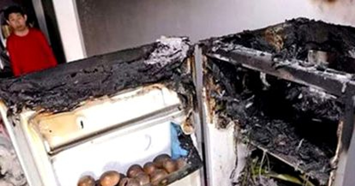 Be careful of things that could explode in the refrigerator.