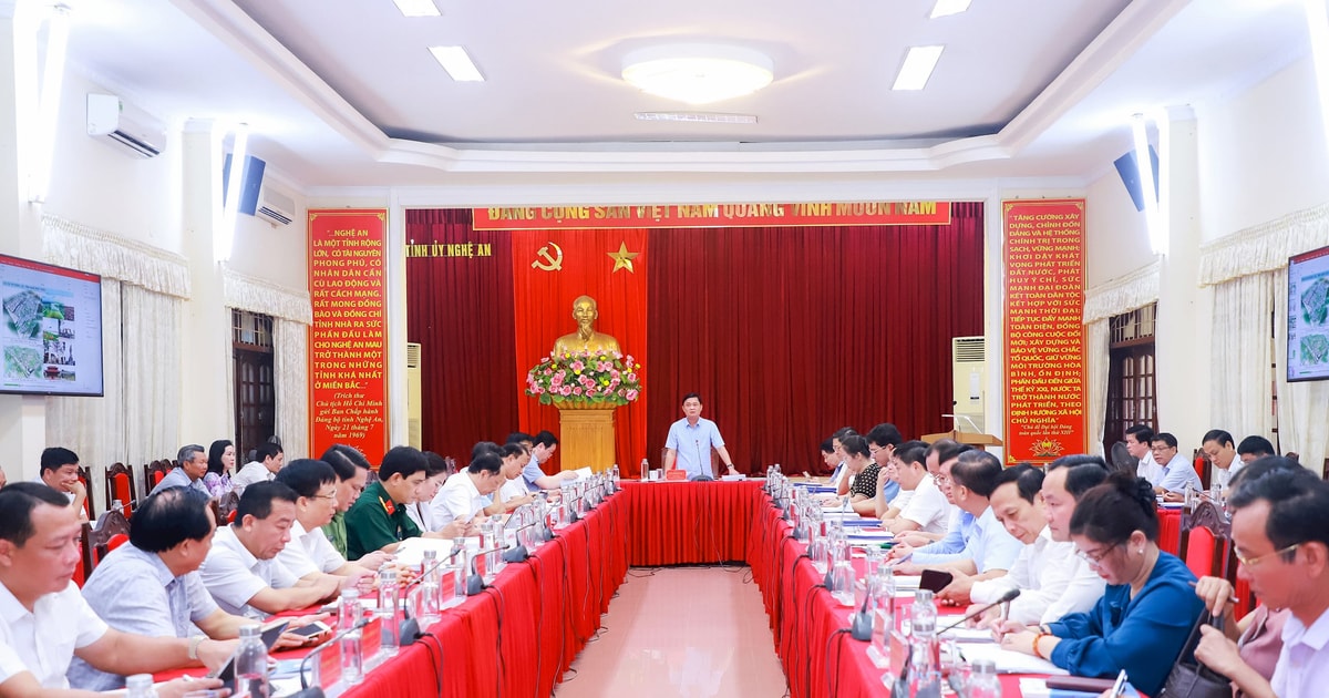 Ban Thường vụ Tỉnh ủy Nghệ An họp phiên thường kỳ, cho ý kiến một số nội dung quan trọng