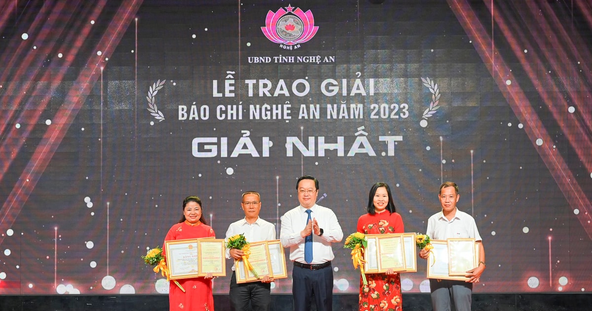 Vinh danh 34 tác phẩm đoạt Giải Báo chí Nghệ An năm 2023