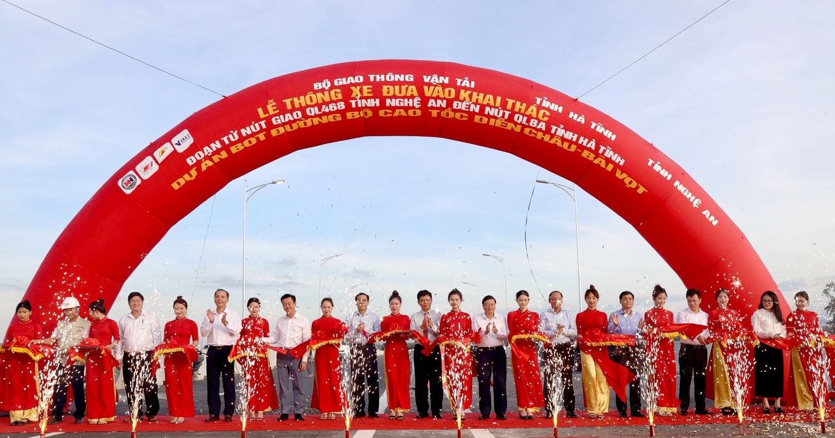 Chính thức thông xe toàn tuyến cao tốc Diễn Châu - Bãi Vọt