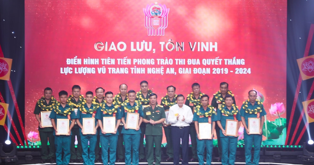 Giao lưu, tôn vinh 30 điển hình tiên tiến trong phong trào thi đua quyết thắng lực lượng vũ trang tỉnh Nghệ An giai đoạn 2019-2024