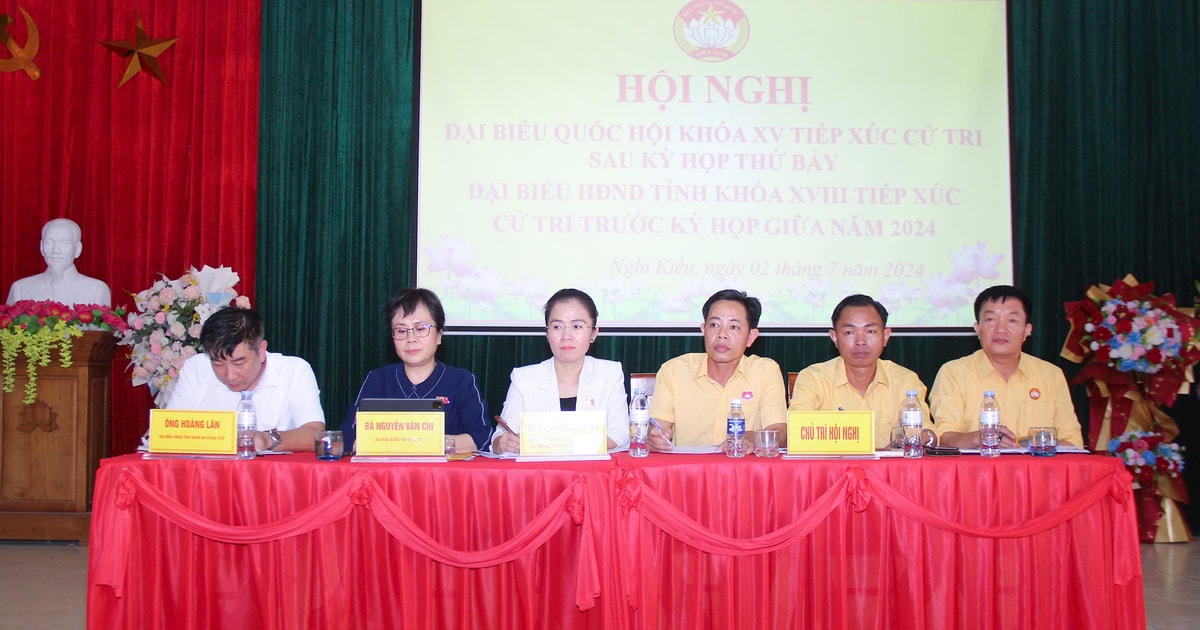 Đoàn đại biểu Quốc hội tiếp xúc cử tri huyện Nghi Lộc