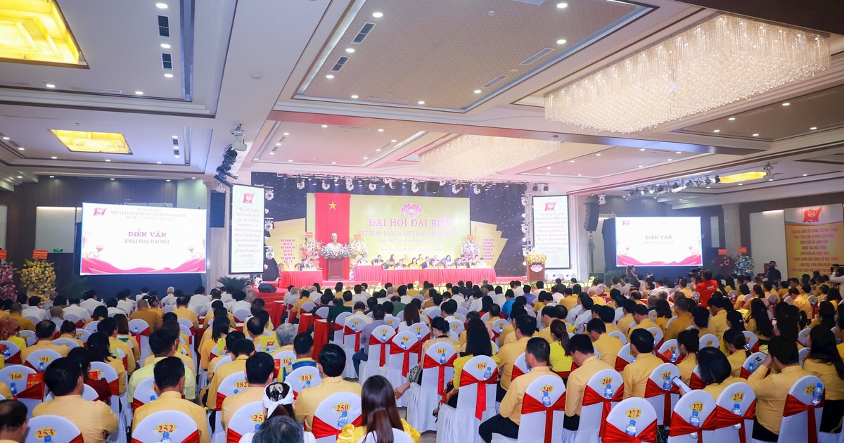 Khai mạc trọng thể Đại hội đại biểu Mặt trận Tổ quốc Việt Nam tỉnh Nghệ An lần thứ XV, nhiệm kỳ 2024 - 2029