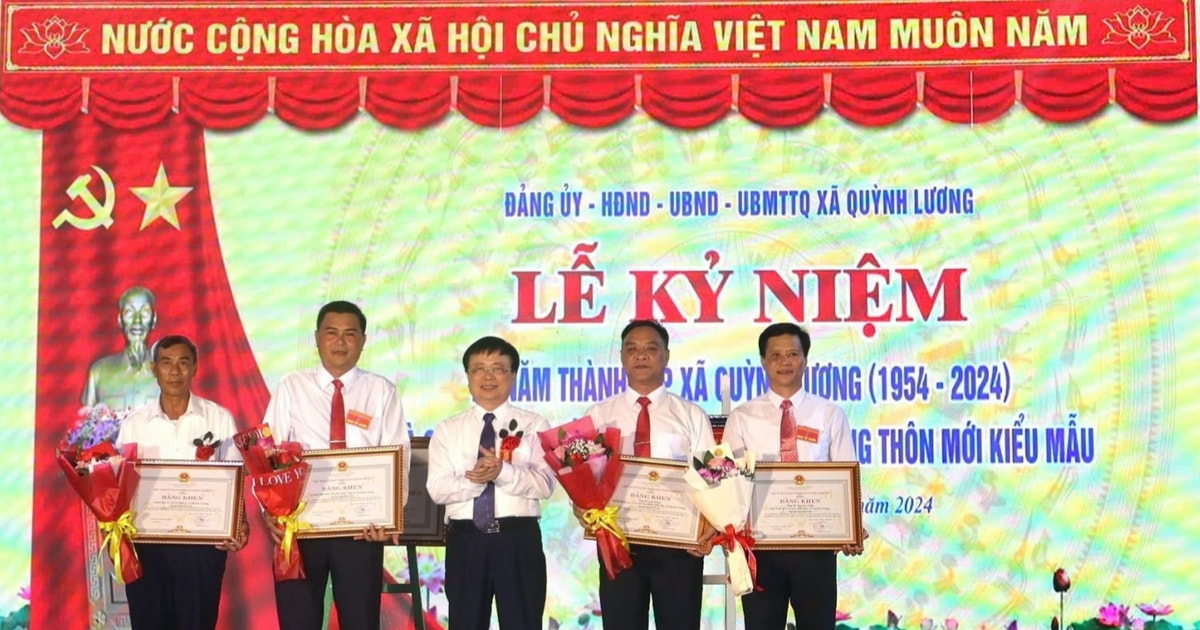 Xã Quỳnh Lương (Quỳnh Lưu) kỷ niệm 70 năm thành lập và công bố Quyết định đạt chuẩn nông thôn mới kiểu mẫu