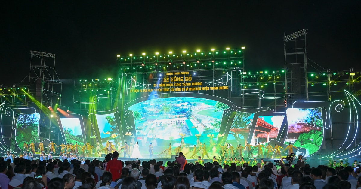 Trọng thể Lễ công bố 555 năm danh xưng Thanh Chương (1469 - 2024)