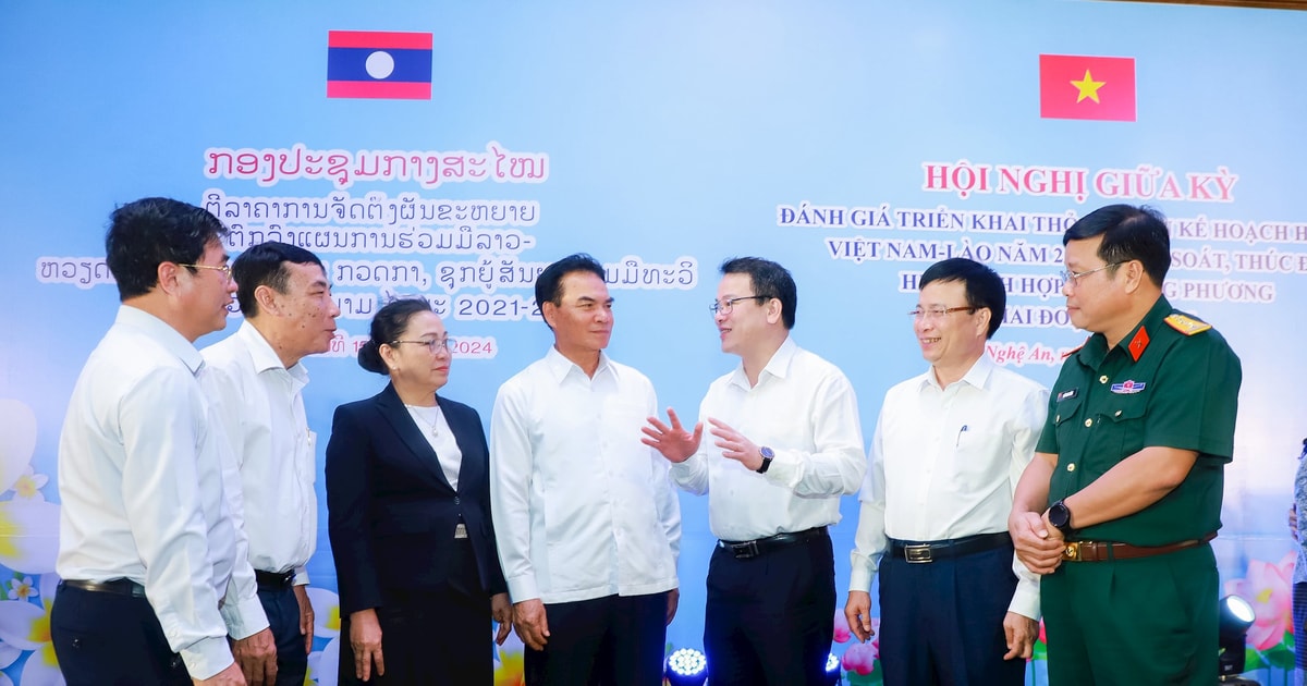 Ủy ban hợp tác hai nước Việt Nam- Lào đánh giá giữa kỳ quá trình hợp tác song phương