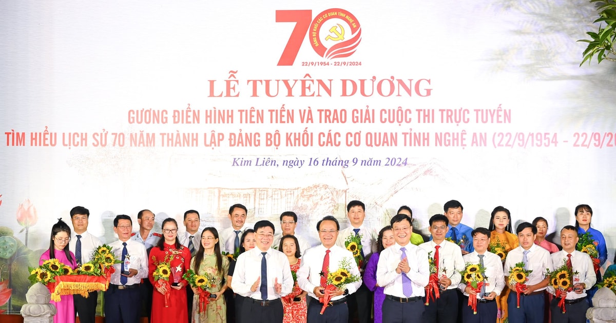 Danh sách các tập thể, cá nhân được Đảng ủy Khối Các cơ quan tỉnh Nghệ An tuyên dương