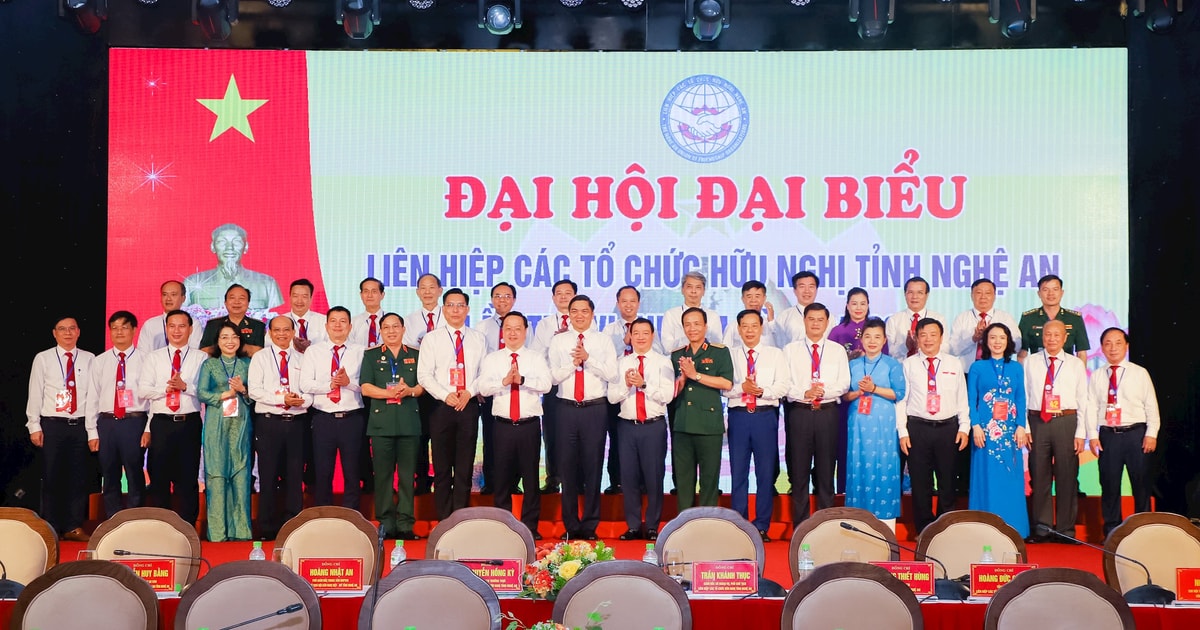 Khai mạc trọng thể Đại hội đại biểu Liên hiệp Các tổ chức hữu nghị tỉnh Nghệ An lần thứ VI, nhiệm kỳ 2024-2029