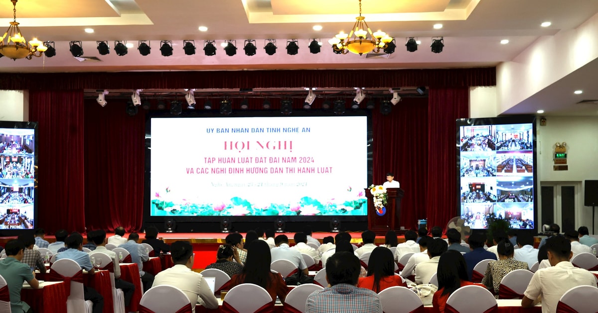 Nghệ An tổ chức Hội nghị tập huấn Luật Đất đai năm 2024