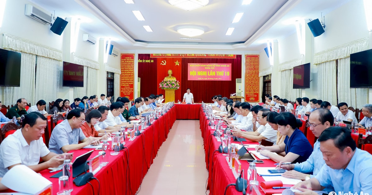 Ban Chấp hành Đảng bộ tỉnh Nghệ An tổ chức Hội nghị lần thứ 19