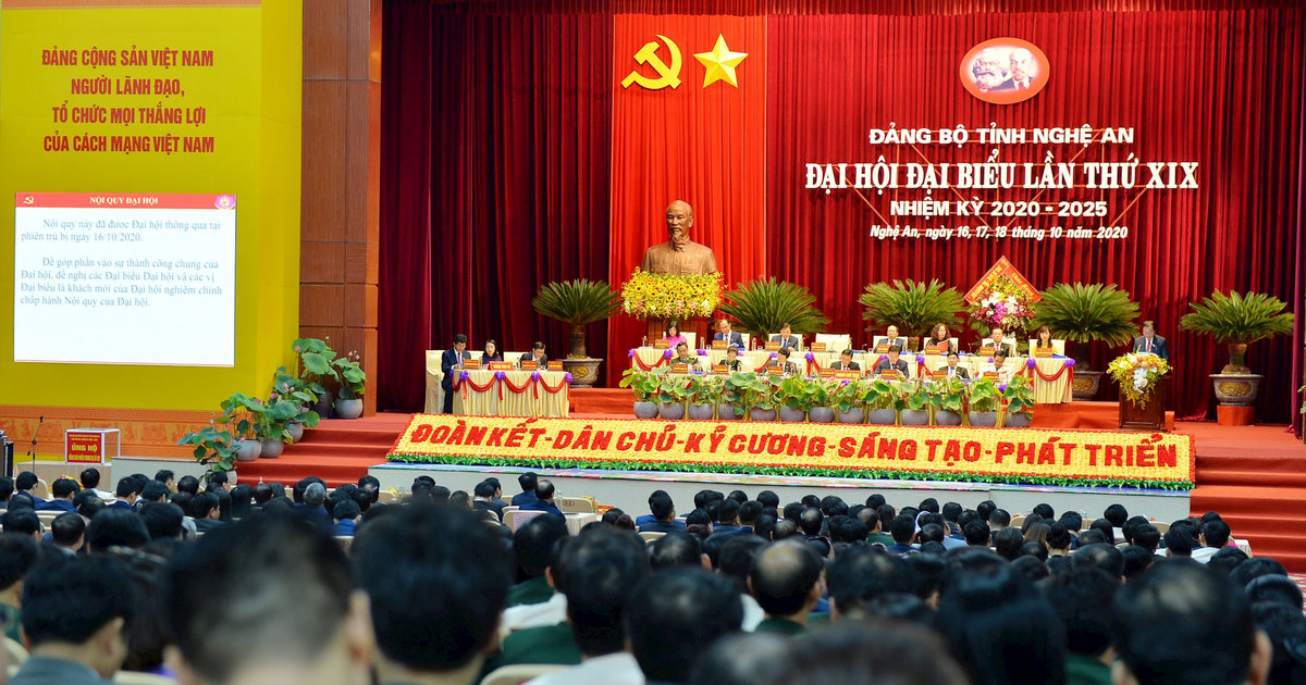 Số lượng đại biểu đại hội đảng bộ các cấp nhiệm kỳ 2025 - 2030 ở Nghệ An