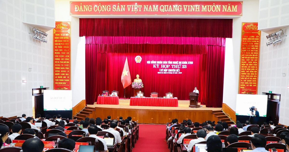 Kỳ họp thứ 23, HĐND tỉnh Nghệ An khóa XVIII thông qua 25 nghị quyết