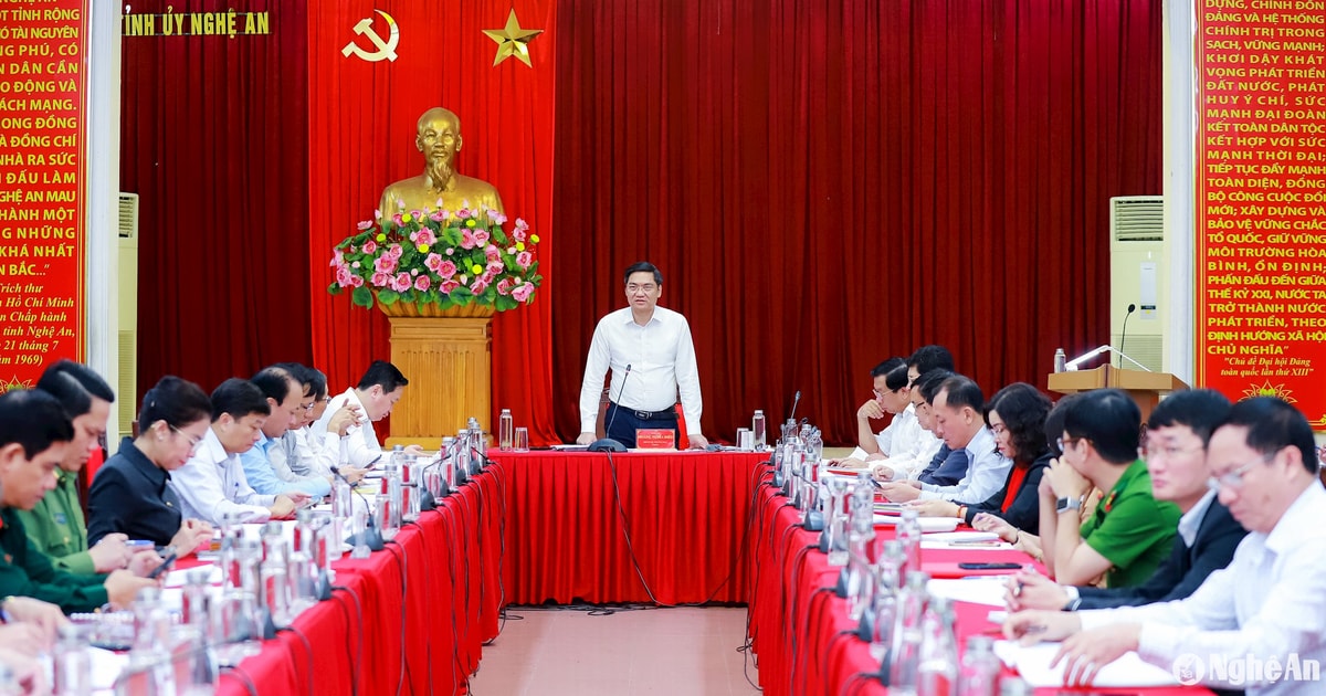 Ban Thường vụ Tỉnh ủy Nghệ An họp phiên thường kỳ tháng 10/2024