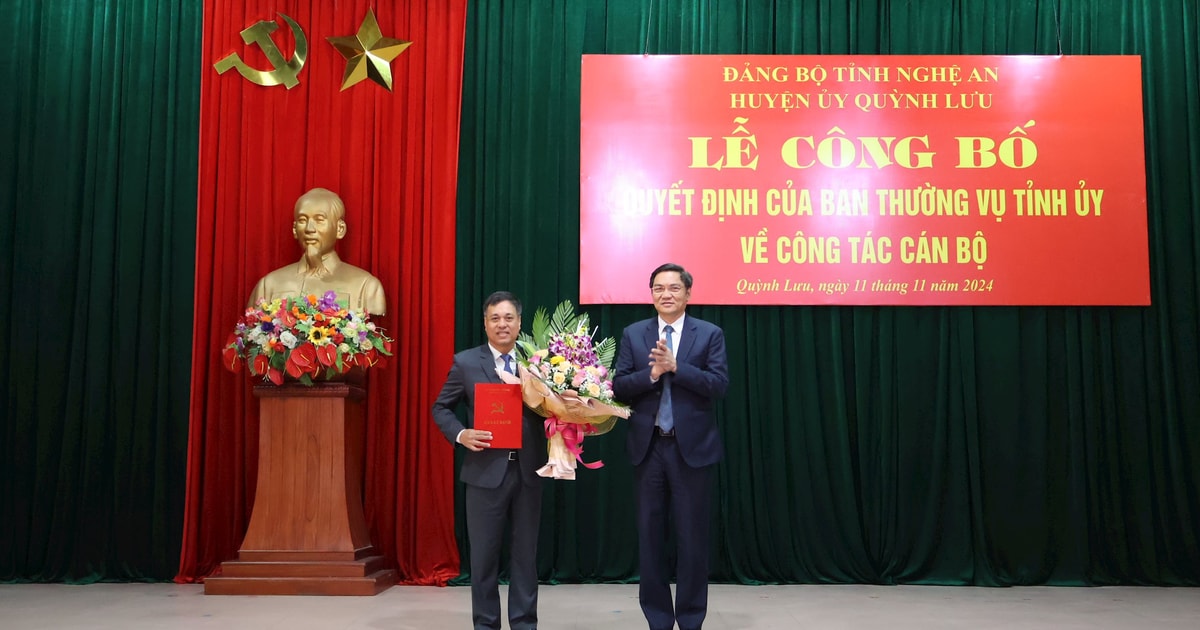 Đồng chí Hoàng Văn Bộ được chuẩn y giữ chức Bí thư Huyện ủy Quỳnh Lưu