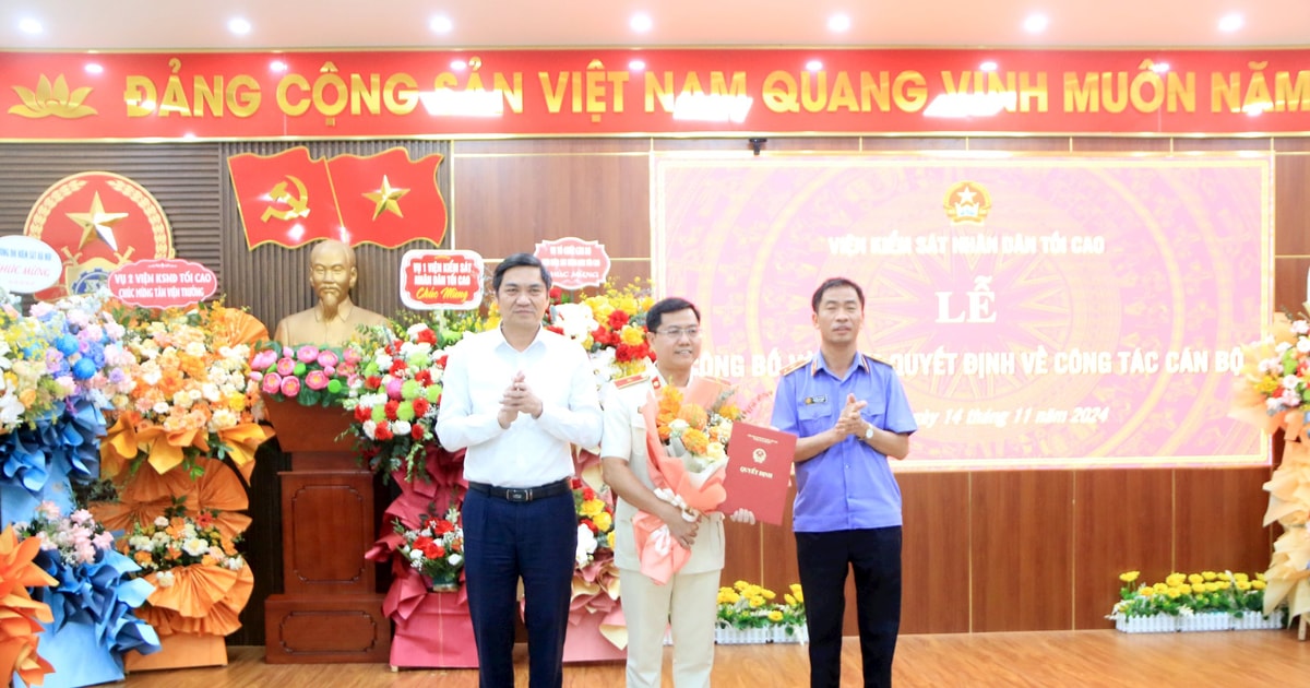 Đồng chí Bùi Việt Cường - Phó Viện trưởng Viện KSND tỉnh Hải Dương được điều động giữ chức Viện trưởng Viện KSND tỉnh Nghệ An