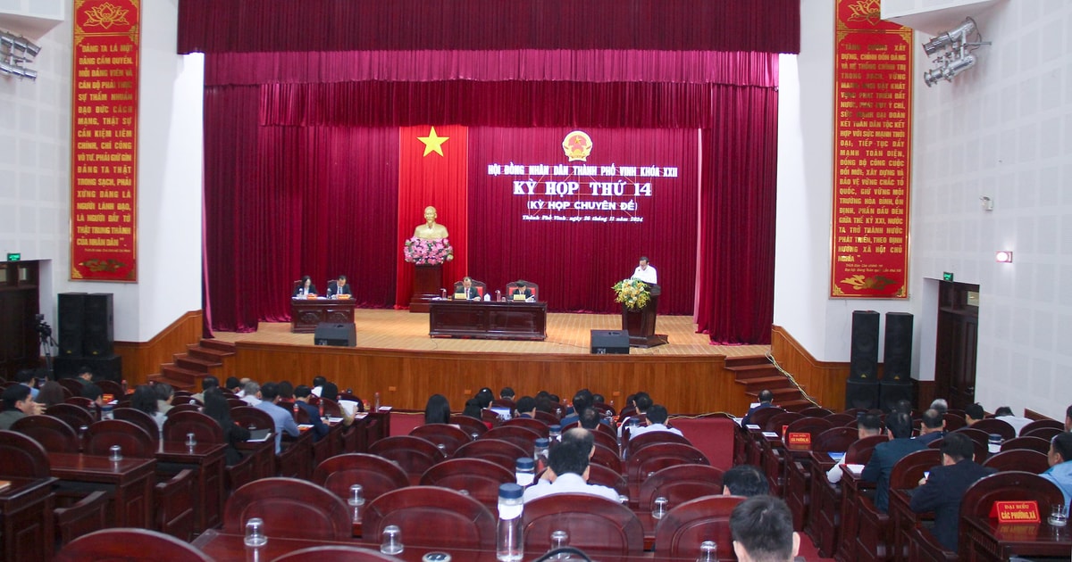 HĐND thành phố Vinh tổ chức kỳ họp chuyên đề để điều chỉnh chủ trương đầu tư 5 công trình, dự án
