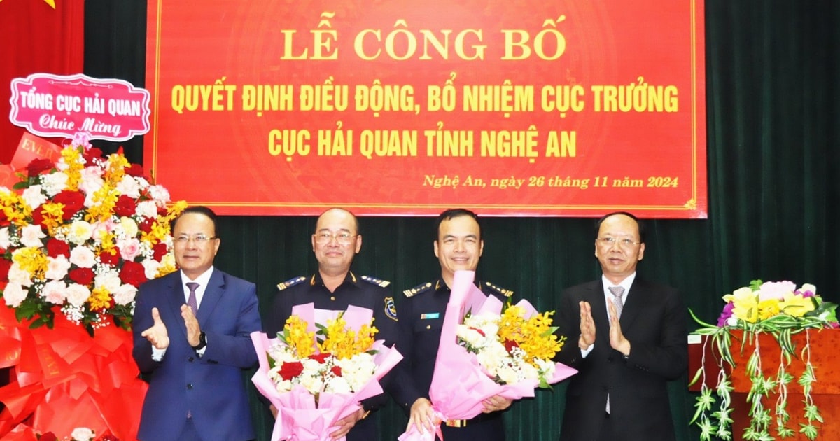 Ông Nguyễn Hồng Linh được điều động, bổ nhiệm làm Cục trưởng Cục Hải quan tỉnh Nghệ An
