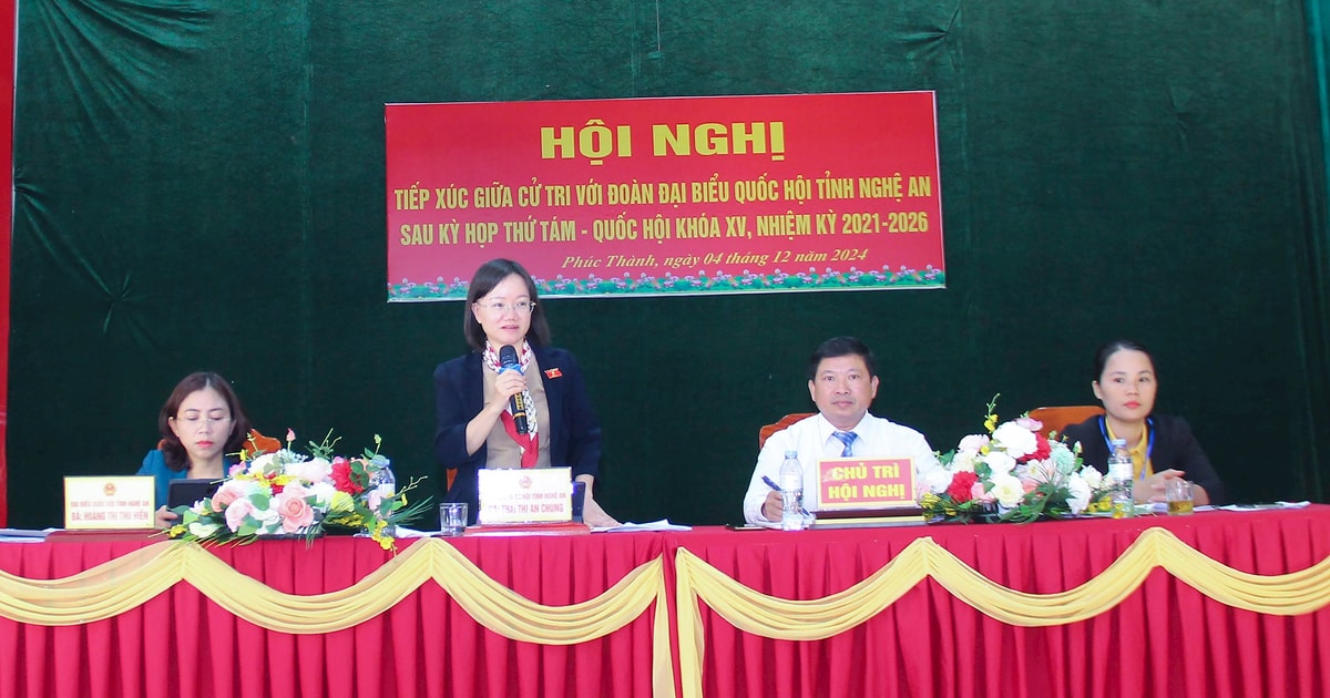 Đại biểu Quốc hội tiếp xúc cử tri tại huyện Yên Thành