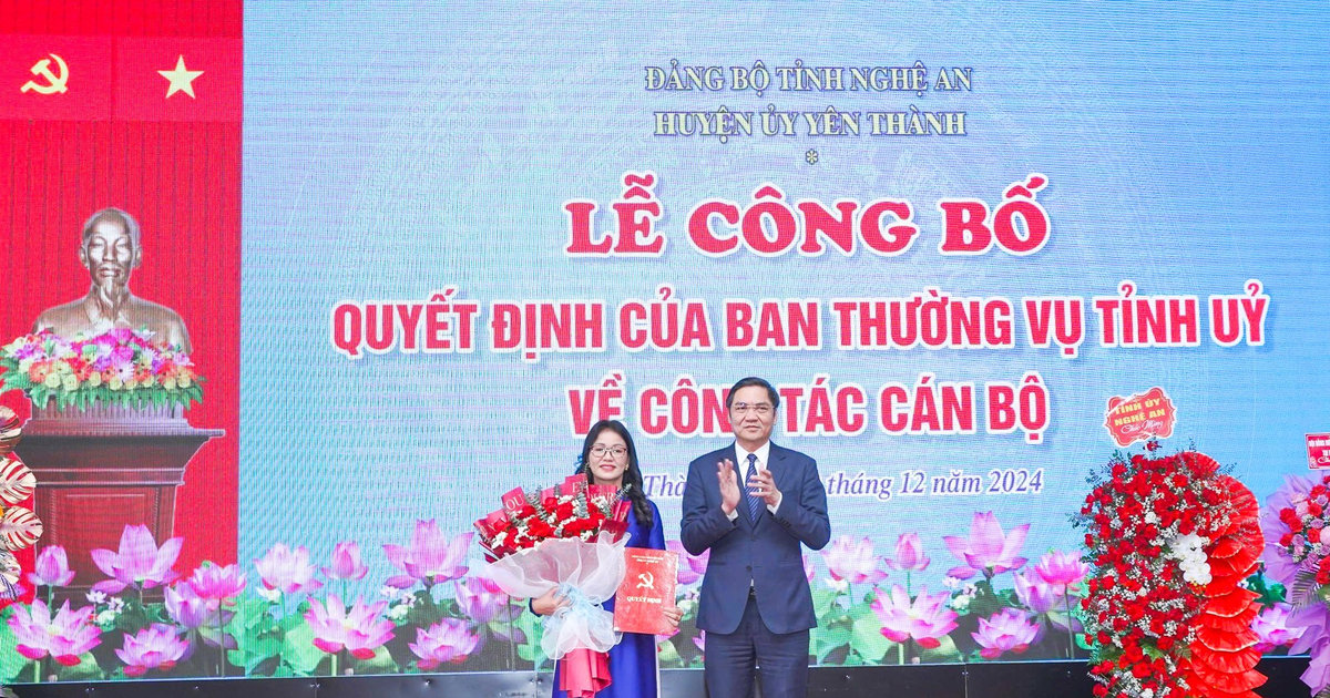 Chuẩn y đồng chí Trần Thị Bình giữ chức Bí thư Huyện ủy Yên Thành
