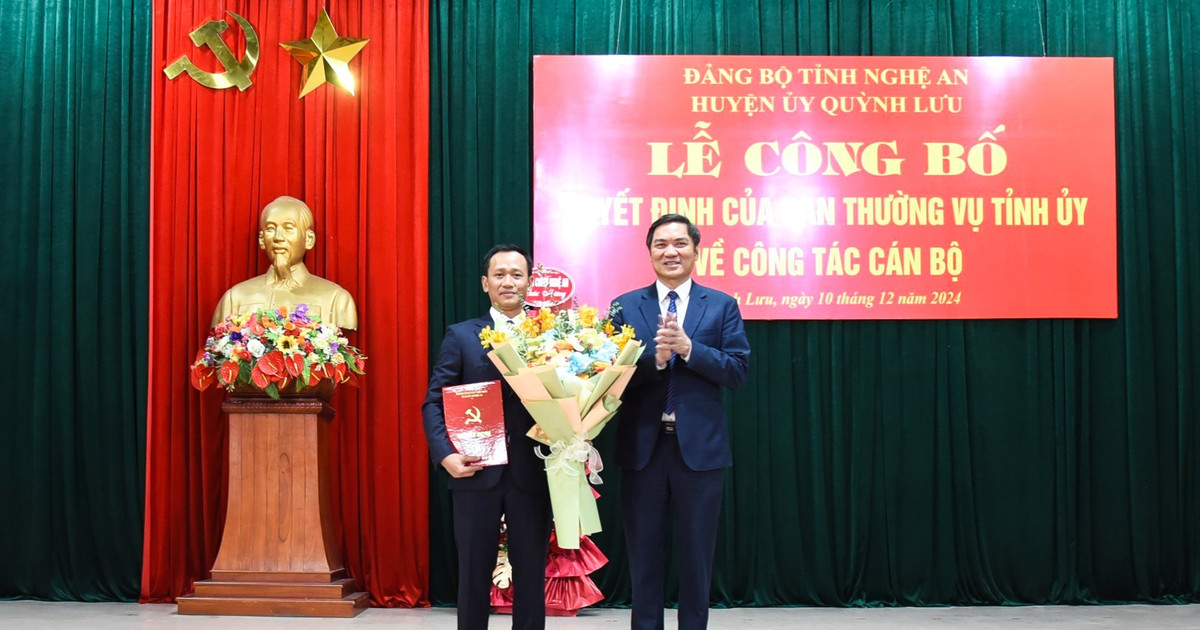 Đồng chí Trần Việt Dũng giữ chức vụ Phó Bí thư Huyện ủy Quỳnh Lưu