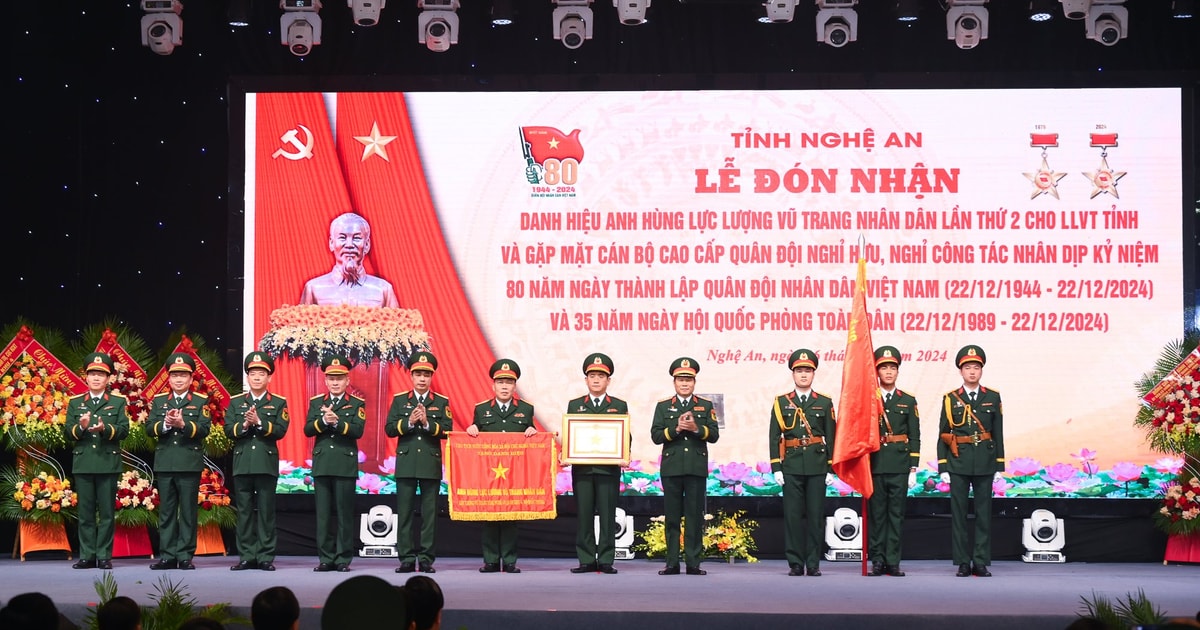 Lực lượng vũ trang tỉnh Nghệ An đón nhận danh hiệu Anh hùng Lực lượng vũ trang nhân dân lần thứ 2