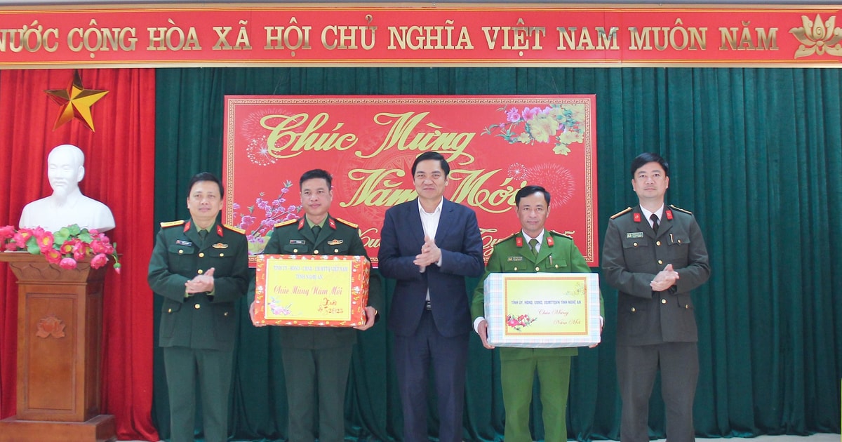 Đồng chí Hoàng Nghĩa Hiếu thăm, chúc Tết tại huyện Quỳ Châu