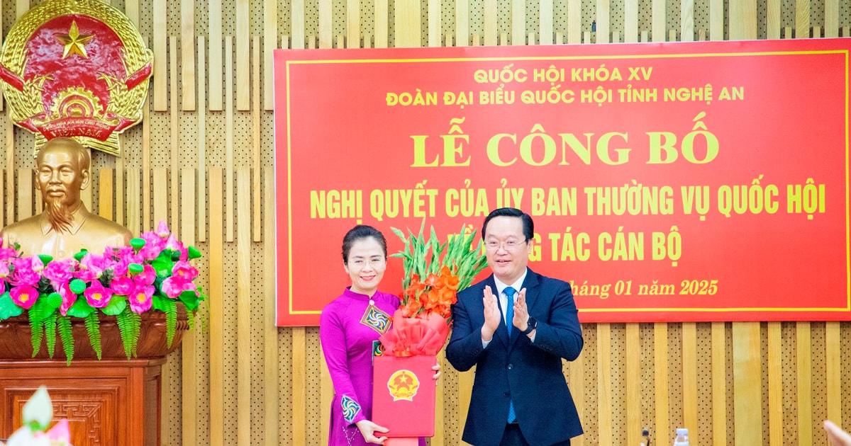 Đồng chí Võ Thị Minh Sinh làm Trưởng Đoàn đại biểu Quốc hội khóa XV tỉnh Nghệ An