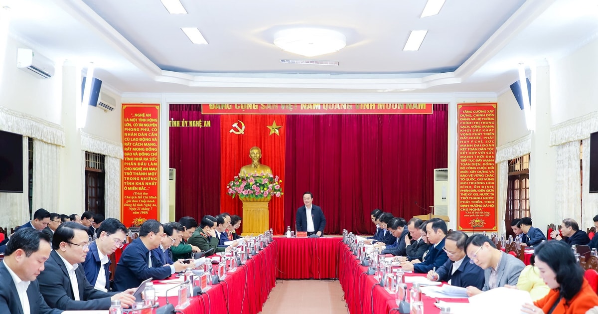 Kết luận của Ban Thường vụ Tỉnh ủy Nghệ An về sắp xếp, tinh gọn tổ chức bộ máy tại các cơ quan, đơn vị