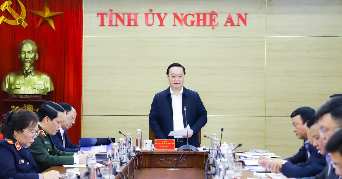 Thường trực Tỉnh ủy Nghệ An giao ban với các cơ quan trong khối Nội chính