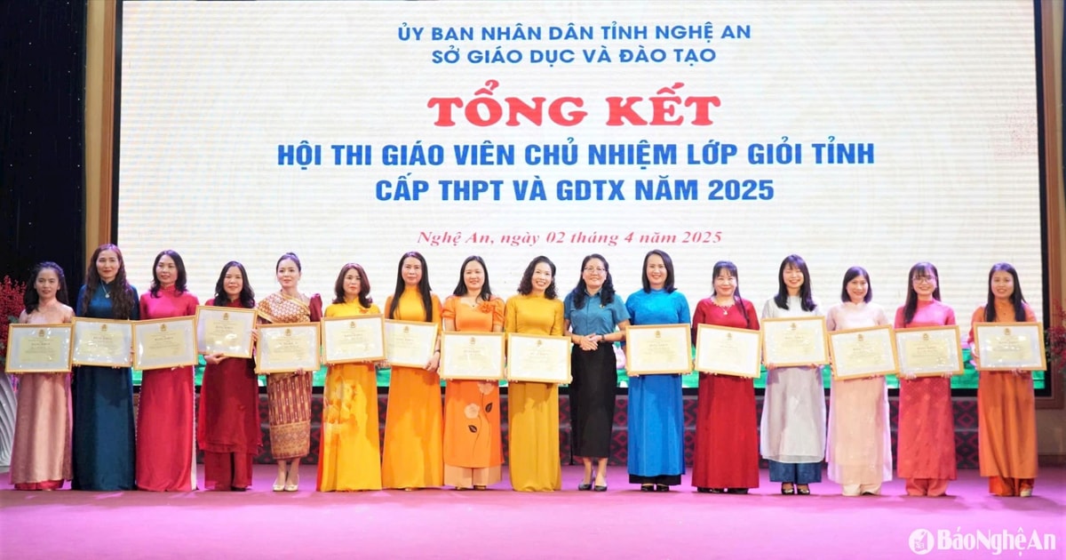 292 giáo viên Nghệ An được công nhận giáo viên chủ nhiệm giỏi cấp tỉnh năm 2025