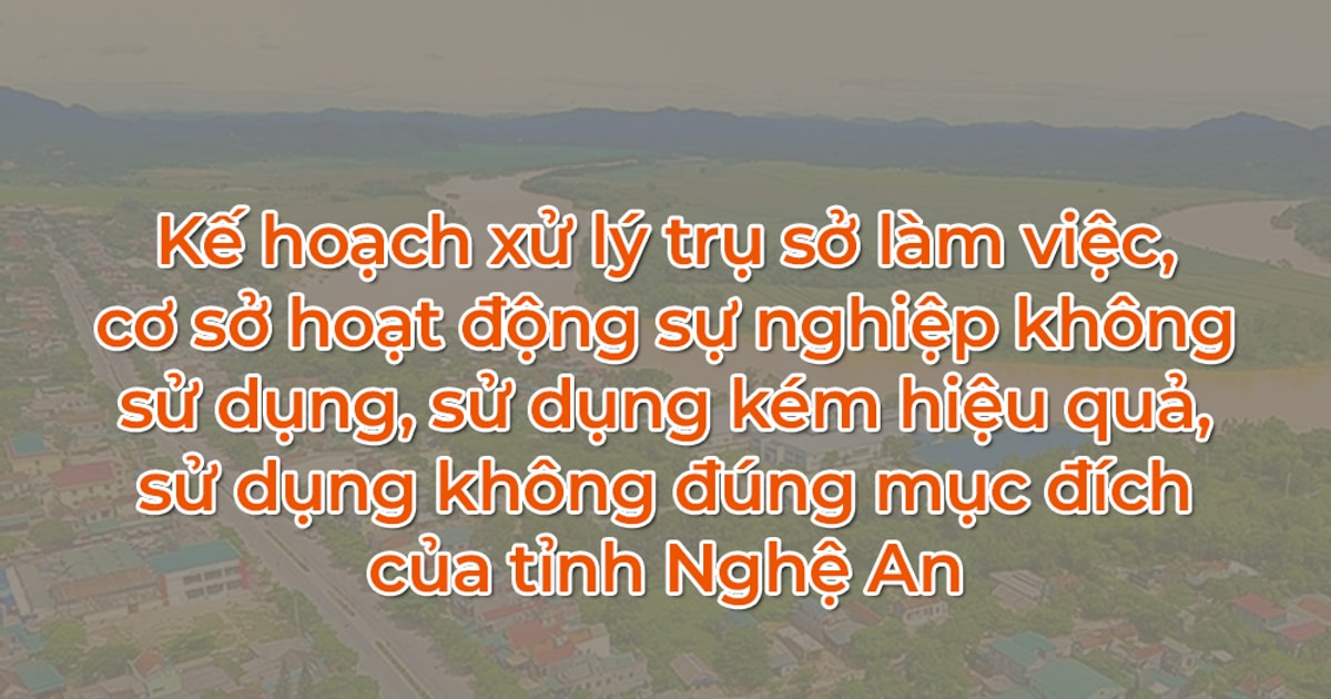 Infographic: Kế hoạch xử lý trụ sở làm việc, cơ sở hoạt động sự nghiệp không sử dụng tại Nghệ An