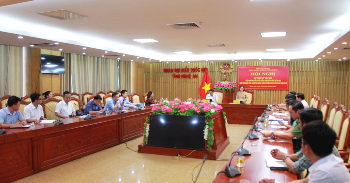 Đoàn đại biểu Quốc hội tỉnh Nghệ An lấy ý kiến góp ý dự thảo Luật Đường sắt (sửa đổi)