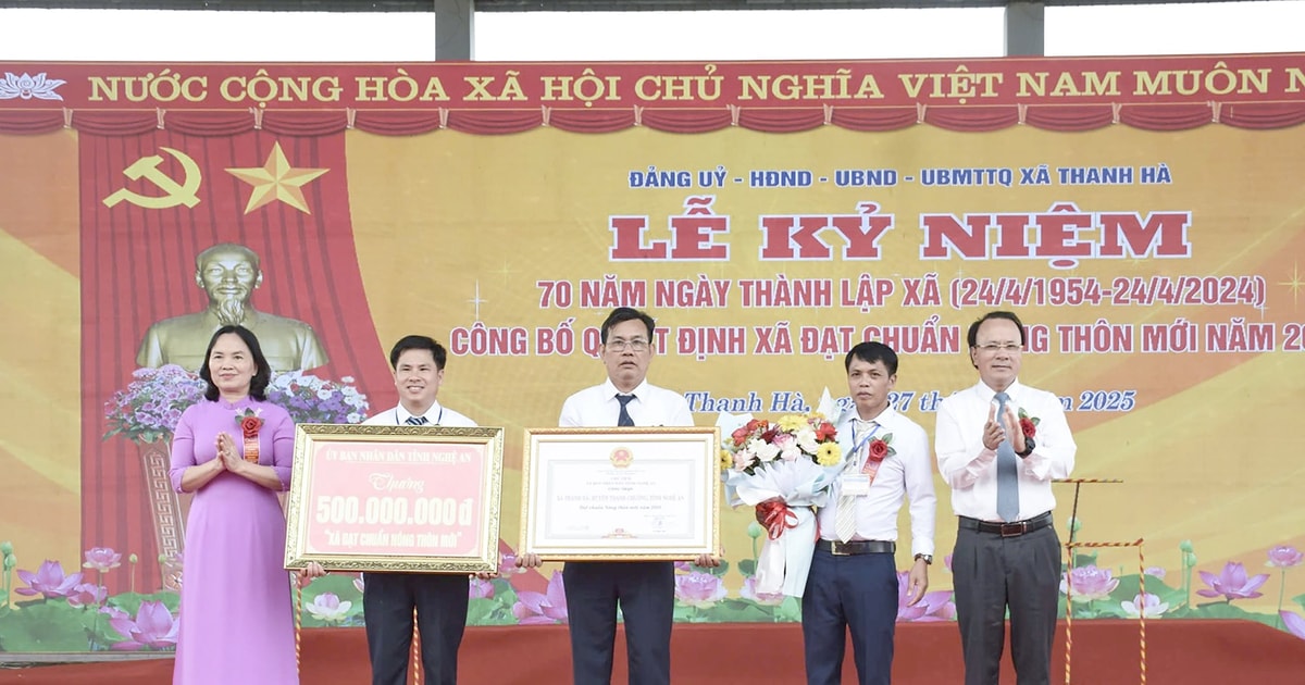 Kỷ niệm 70 năm thành lập xã Thanh Hà và đón nhận Bằng công nhận đạt chuẩn nông thôn mới