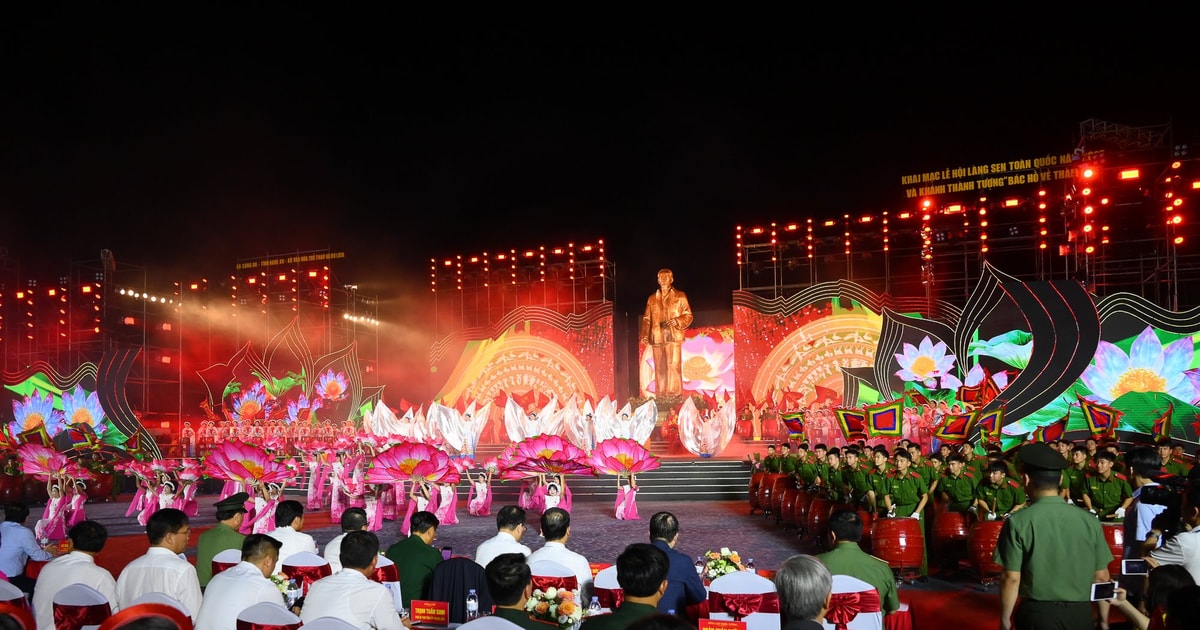 Khai mạc Lễ hội Làng Sen 2025 với Chương trình nghệ thuật đặc sắc “Tượng đài trong muôn triệu trái tim”