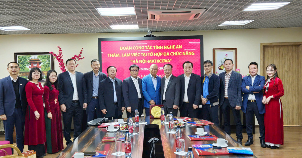 Đoàn công tác của tỉnh làm việc với Hội Đồng hương Nghệ An tại Liên bang Nga