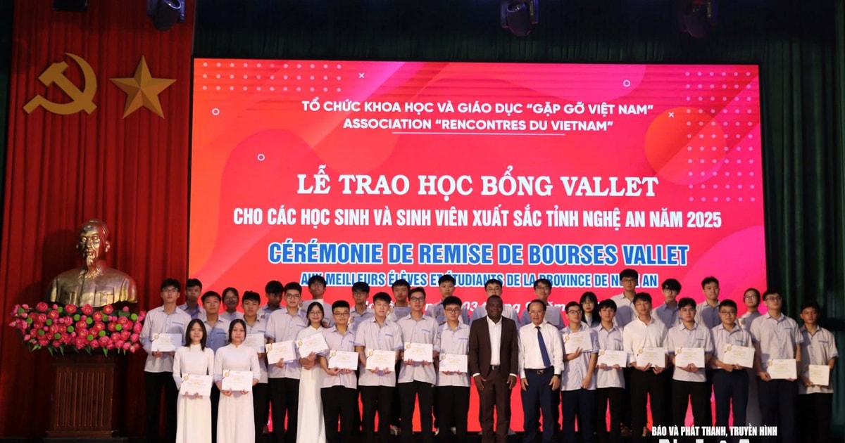 116 học sinh, sinh viên tỉnh Nghệ An được nhận học bổng Vallet năm học 2024 - 2025