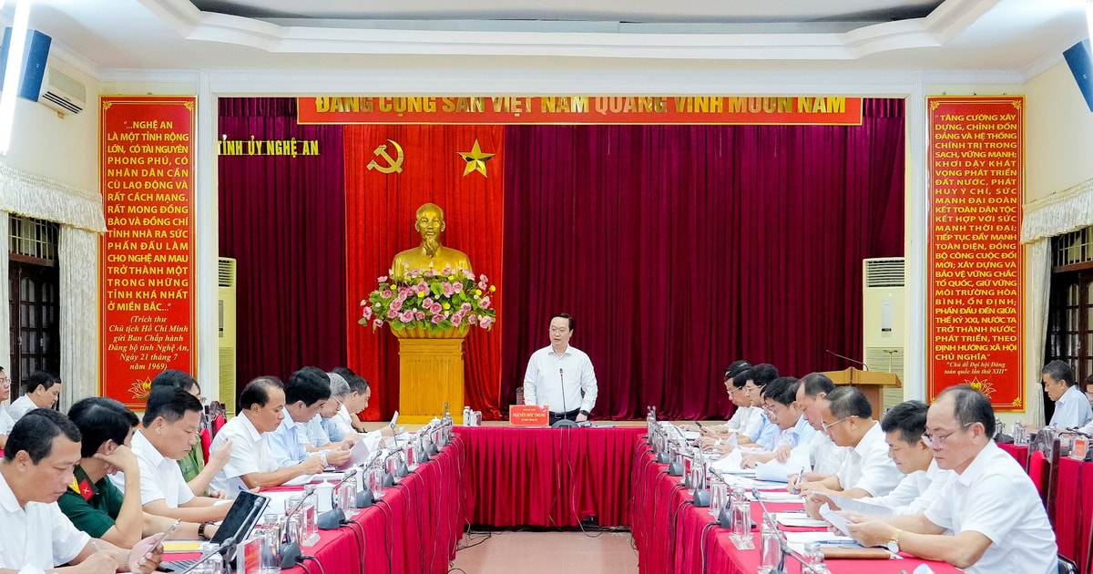 Đại hội đại biểu Đảng bộ tỉnh Nghệ An lần thứ XX dự kiến tổ chức ngày 1-3/10