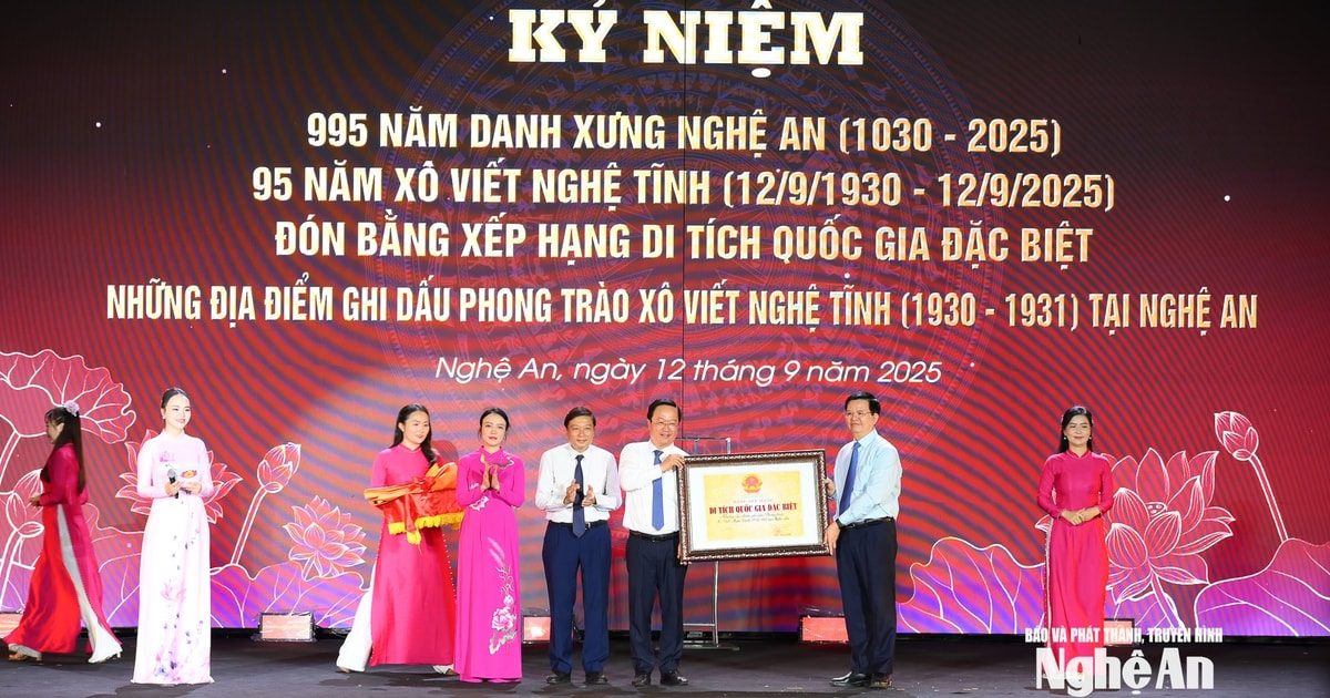 Kỷ niệm 995 năm danh xưng Nghệ An, 95 năm Xô viết Nghệ Tĩnh và đón Bằng xếp hạng di tích quốc gia đặc biệt Xô viết - Nghệ Tĩnh
