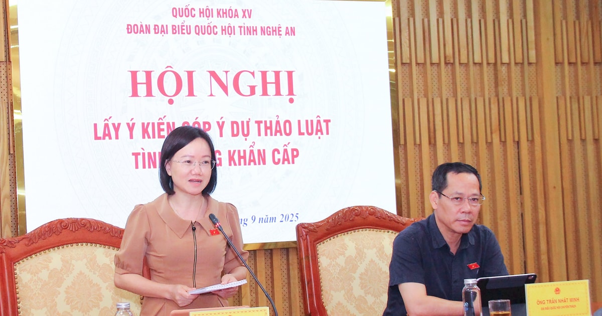 Đoàn Đại biểu Quốc hội tỉnh Nghệ An lấy ý kiến góp ý dự thảo Luật Tình trạng khẩn cấp