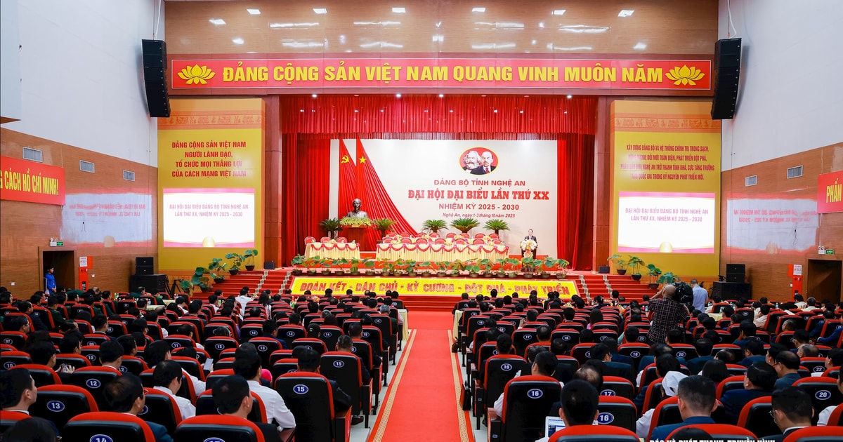 Đại hội đại biểu Đảng bộ tỉnh Nghệ An lần thứ XX, nhiệm kỳ 2025 - 2030 tổ chức phiên trù bị