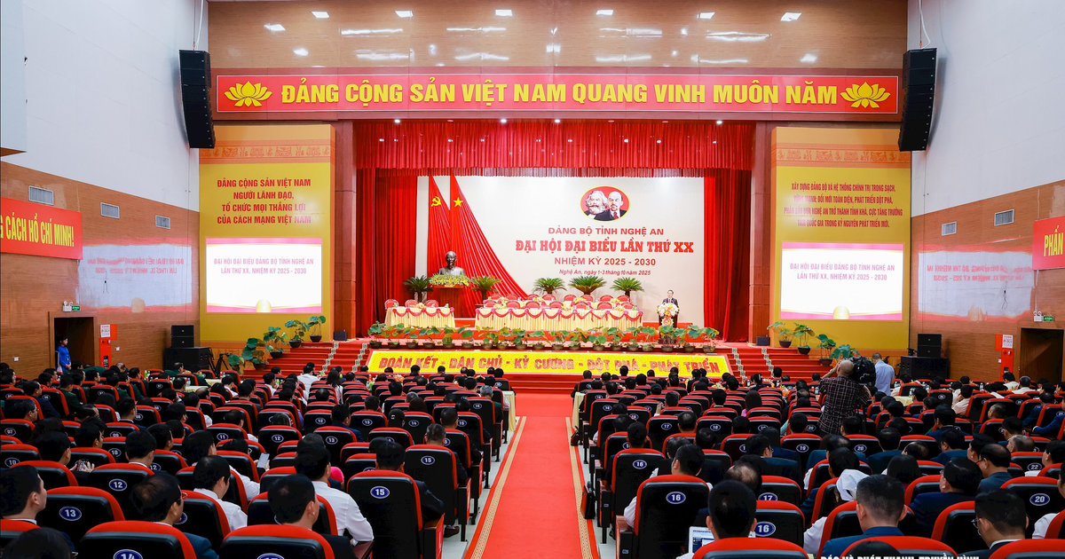 Đại hội đại biểu Đảng bộ tỉnh Nghệ An lần thứ XX, nhiệm kỳ 2025 - 2030 tổ chức phiên trù bị