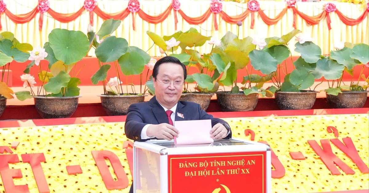 Bầu 68 đồng chí vào Ban Chấp hành Đảng bộ tỉnh Nghệ An khóa XX, nhiệm kỳ 2025 - 2030