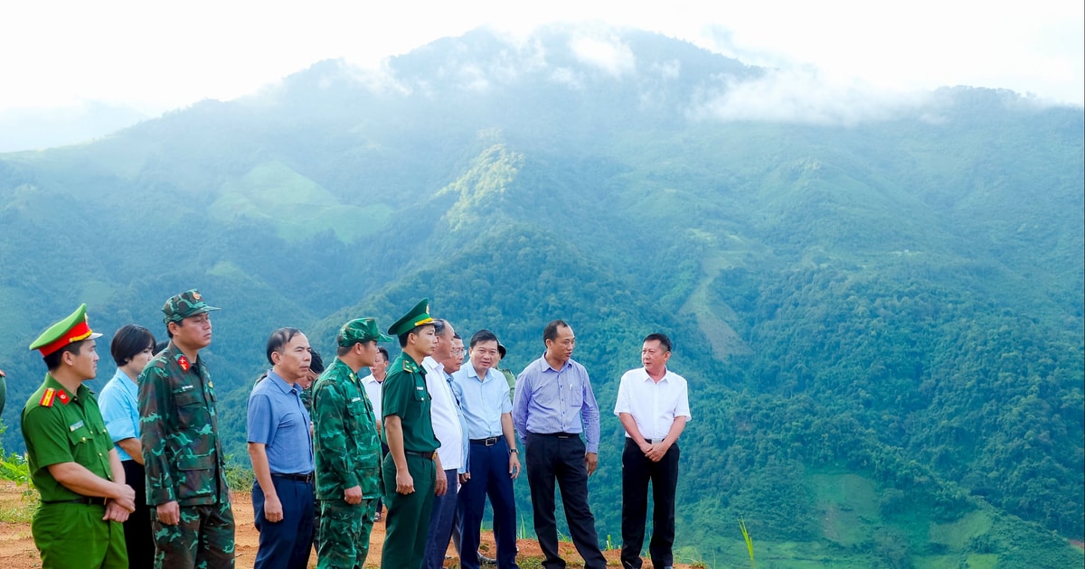 Chủ tịch UBND tỉnh kiểm tra công tác khắc phục hậu quả thiên tai ở Mỹ Lý, Huồi Tụ, xây dựng trường liên cấp tại Na Ngoi