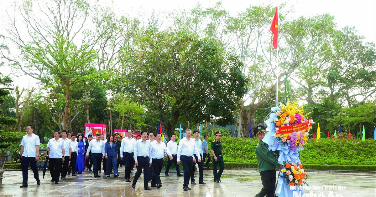 Tổng Bí thư Tô Lâm dâng hoa, dâng hương tại Khu Di tích Quốc gia đặc biệt Kim Liên, Nghệ An
